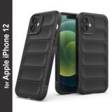 GLOBAL NOMAD Back Cover for Apple iPhone 12 (Black, Grip Case, Silicon, Pack of: 1)