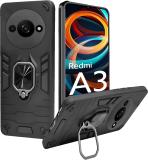 Artistque Back Cover for Redmi A3 (Black, Ring Case, Pack of: 1)