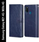 Flipkart SmartBuy Flip Cover for Samsung Galaxy M21, M30s Leather Flip Case (Blue, Pack of: 1)