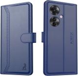 AIBEX Flip Cover for Oppo F25 Pro 5G|Vegan PU Leather |Foldable Stand & Pocket |Magnetic Closure (Blue, Cases with Holder, Pack of: 1)