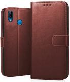 Luxury Counter Flip Cover for Huawei P20 Lite (Brown, Shock Proof, Pack of: 1)