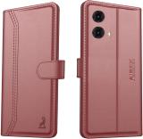 AIBEX Flip Cover for Motorola G85 5G |Vegan PU Leather |Foldable Stand & Pocket |Magnetic Closure (Brown, Cases with Holder, Pack of: 1)