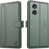 AIBEX Flip Cover for Motorola Edge 50 Fusion 5G|Vegan PU Leather |Foldable Stand & Pocket |Magnetic Closure (Green, Cases with Holder, Pack of: 1)