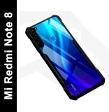 BOZTI Back Cover for Mi Redmi Note 8 (Transparent, Black, Grip Case, Pack of: 1)