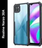 BOZTI Back Cover for Realme C12, Realme Narzo 20, Realme Narzo 30A, Realme C25, Realme C25S (Transparent, Black, Grip Case, Pack of: 1)