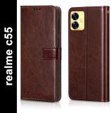 Yofashions Back Cover for realme c55 (Brown, Pack of: 1)