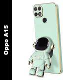 GLOBAL NOMAD Back Cover for OPPO A15 (Green, Shock Proof, Silicon, Pack of: 1)