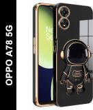 Micvir Back Cover for OPPO A78 5G (Black, Silicon, Pack of: 1)