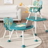 R for Rabbit Cherry Berry Safari Baby High Chair | 3-in-1 Chair with Adjustable Meal Tray (Lake Blue)