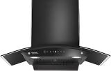 Hindware DIVINA 75 CM 1200CMH AUTOCLEAN WITH MOTION SENSOR ( LAUNCH YEAR 2022 ) Auto Clean Wall Mounted BLACK 1200 CMH Chimney