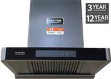 Hindware MARCELLA 60 CM 1700CMH; ENERGY EFFICENT BLDC MOTOR AND MOTION SENSOR (YEAR 2023) Auto Clean Wall Mounted GREY 1700 CMH Chimney