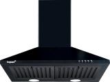 LIVPURE AIRIS-NEO-60 Pyramid Shape 60 cm| 3 Layer Baffle Filter|Powerful suction | 5 Years Motor Warranty| Low Noise |LED Lamp | Push Button Control Wall Mounted Black 1000 CMH Chimney