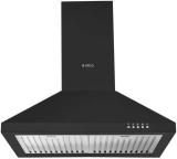 Elica ACE 260 NERO Pyramid Shape 60 cm| 5 Years Motor Warranty| 3 Layer Baffle filter|Powerful suction |Low Noise | LED Lamp | Push Button Control Wall Mounted Black 1100 CMH Chimney