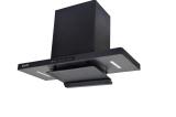 Kraft Italy AUTO CLEAN WITH PLATE CHIMNEY SLATES SLIM (900MM) Auto Clean Wall Mounted Black 1900 CMH Chimney