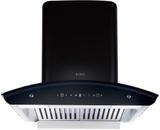 Elica WD TBF HAC 60 MS NERO Auto Clean Curved Glass 60 cm| 15 Years Motor Warranty| Heat Autoclean| Gesture Control| Baffle Filter|Powerful Suction | Low Noise Wall Mounted Black 1500 CMH Chimney