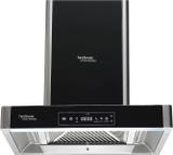 Hindware Optimus i-pro 60 Auto Clean Wall Mounted Black, Inox 1400 CMH Chimney