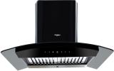 Whirlpool CG 901 HAC HOOD Auto Clean Curved Glass 90 cm| 10 Years Motor Warranty| 3 Layer Baffle filter|Powerful suction |Gesture Control|Low Noise Wall Mounted Black 1100 CMH Chimney