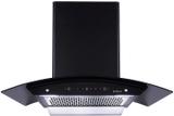 Elica WDFL 906 HAC LTW MS NERO Auto Clean Curved Glass 90 cm| 15 Years Motor Warranty|Heat Autoclean| Gesture Control| Filterless|Powerful Suction | Low Noise Wall Mounted Black 1350 CMH Chimney