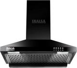 Inalsa EKON 60BK 1050 m /hr | Efficient Dual LED Lamps & Double Baffle Filter Wall Mounted Black 1050 CMH Chimney