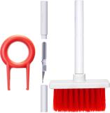 Dainty TECH 5 in 1 Cleaning Pen for Airpods Pro 1 2 3, Cleaning Brush Kit & Gadget Cleaner for Mobiles, Laptops, Computers (Suitable For Keyboard, Earbuds, Airpod Charging Case, Headphone Set (Red_White))