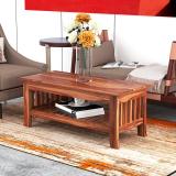 Ratandhara Furniture Solid Sheesham Wood Center / Coffee Table for Living room Solid Wood Coffee Table (Finish Color - Honey Teak Finish, Pre-assembled)