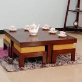 Devsignature Solid Wood Coffee Table (Finish Color - Natural Teak, Pre-assembled)