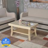 Nilkamal Centble 2 (with Glass) Glass Coffee Table (Finish Color - Marble beige, DIY(Do-It-Yourself))