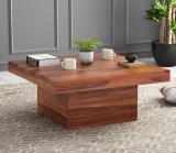 NMT FURNITURE Solid Sheesham Wood Square Coffee Tablw For Living Room, Hotel, Caf . Solid Wood Coffee Table (Finish Color - Honey Finish Design 3, Pre-assembled)