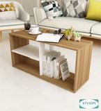 SIVOM Halen Multipurpose Centre Table / Engineered Wood Coffee Table (Finish Color - Lyon Teak, White, DIY(Do-It-Yourself))
