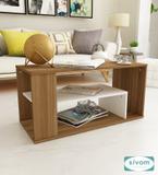 SIVOM Eleza Multipurpose Centre Table / Engineered Wood Coffee Table (Finish Color - Lyon Teak, White, Knock Down)