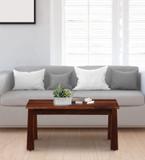 Woodsworth from Pepperfry Stalley Sheesham Wood Round Coffee Table in Scratch Resistant Honey Oak Finish Solid Wood Coffee Table (Finish Color - Honey Oak, Knock Down)