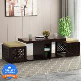 Allie Wood Bradford Rosewood (Sheesham) Solid Wood Coffee Table (Finish Color - Walnut Colour, Pre-assembled)