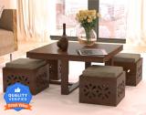 Flipkart Perfect Homes Sheesham ( Rosewood ) Solid Wood Coffee Table (Finish Color - Walnut, Pre-assembled)