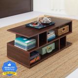 GREEN SOUL Carya Coffee Table Engineered Wood Coffee Table (Finish Color - Walnut, DIY(Do-It-Yourself))