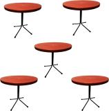 P P CHAIR Seating Person Dining for Home Hotel Banquet Restaurant Dining Bar Table 5 PEC Plastic Coffee Table (Finish Color - RED, DIY(Do-It-Yourself))