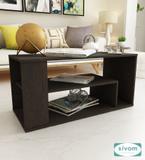 SIVOM Eleza Multipurpose Centre Table / Engineered Wood Coffee Table (Finish Color - Dark Wenge, Knock Down)