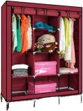 vipash 6 layer Portable Almirah Foldable Racks for Clothes Cupboard Cloth Organizer Carbon Steel Collapsible Wardrobe (Finish Color - MAROON, DIY(Do-It-Yourself))