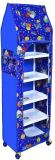 Prizam Baby 6 Shelve Unbreakable Material PVC Collapsible Wardrobe PP Collapsible Wardrobe (Finish Color - Blue, DIY(Do-It-Yourself))