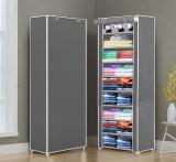 RAXON WORLD PVC Collapsible Wardrobe (Finish Color - Grey, DIY(Do-It-Yourself))