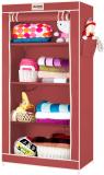 FOLDDON Carbon Steel Collapsible Wardrobe (Finish Color - Maroon, DIY(Do-It-Yourself))