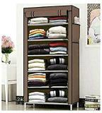 Dewberries Carbon Steel Collapsible Wardrobe (Finish Color - BROWN, DIY(Do-It-Yourself))