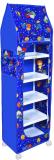 FLIPZON Baby 6 Shelve Unbreakable Material PVC Collapsible Wardrobe (Finish Color - Blue, DIY(Do-It-Yourself))