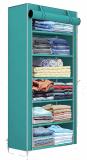 FRESHWIND Carbon Steel Collapsible Wardrobe (Finish Color - Blue, DIY(Do-It-Yourself))