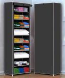 Seshekhu 1 Door 9 Shelf Almari Cubort Steel with Fabric Carbon Steel Collapsible Wardrobe (Finish Color - 9-Grey, DIY(Do-It-Yourself))