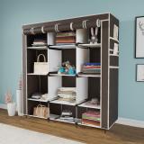 MS MODSTYLE PP Collapsible Wardrobe (Finish Color - Brown, DIY(Do-It-Yourself))