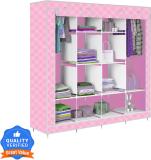 Flipkart Perfect Homes Studio D2 Stars Pattern Print Carbon Steel Collapsible Wardrobe (Finish Color - Pink Finish, DIY(Do-It-Yourself))