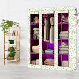 SB07 8 Layer Elegent Print Carbon Steel Collapsible Wardrobe (Finish Color - 23 Green New, DIY(Do-It-Yourself))