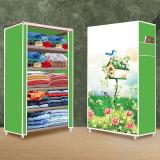 saintwod PP Collapsible Wardrobe (Finish Color - green, DIY(Do-It-Yourself))