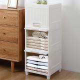 Sasimo 3-Door 3-Shelf Plastic Carbon Steel Collapsible Wardrobe (Finish Color - 3,White, DIY(Do-It-Yourself))