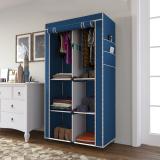 ECO SHOPEE PP Collapsible Wardrobe (Finish Color - Blue, DIY(Do-It-Yourself))